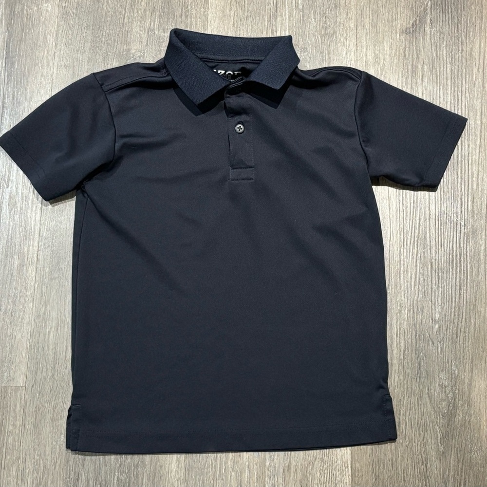 Classic Navy Blue Kids Polo Shirt Size 8 School Uniform Very Soft